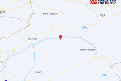 新疆巴音郭楞州尉犁县发生3.3级地震，震源深度26千米